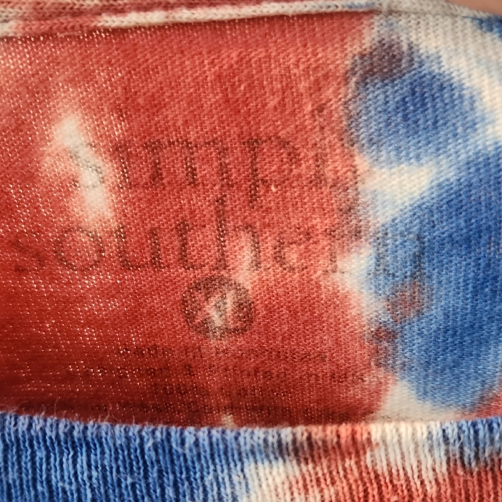 Simply Southern Womens Patriotic Tie-Dye Tee - Red, White, and Blue - Picture 4 of 4